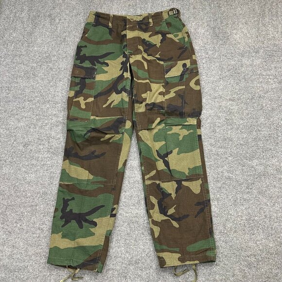 Trousers Hot Weather Woodland Camouflage Pattern Combat Pants Small Short - Picture 1 of 10